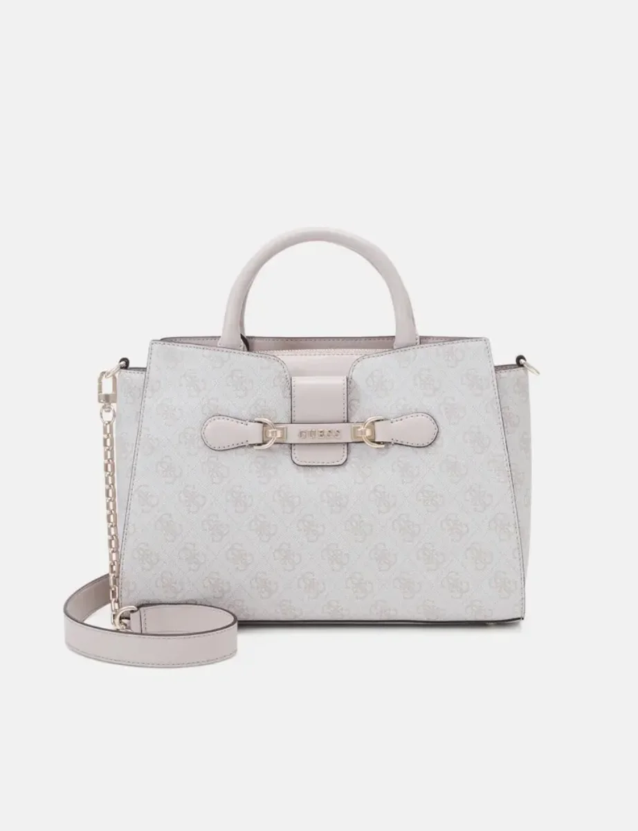 Guess Nolana 4G Logo Multiway Handbag | Dove White