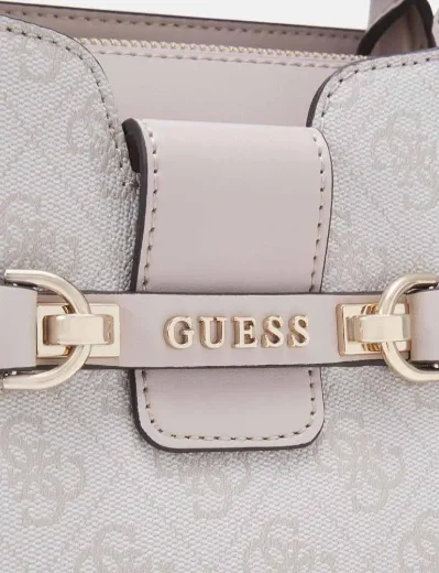 Guess Nolana 4G Logo Multiway Handbag | Dove White