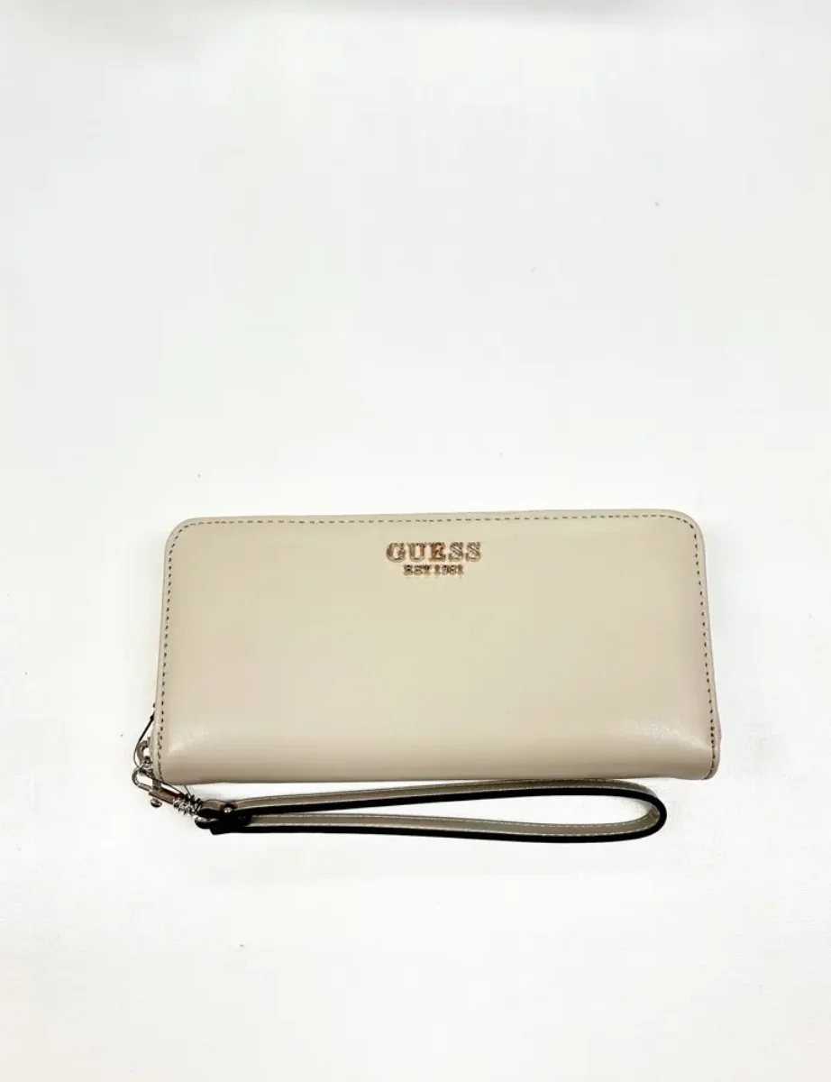 Guess Laurel Large Zip Around Purse | Taupe