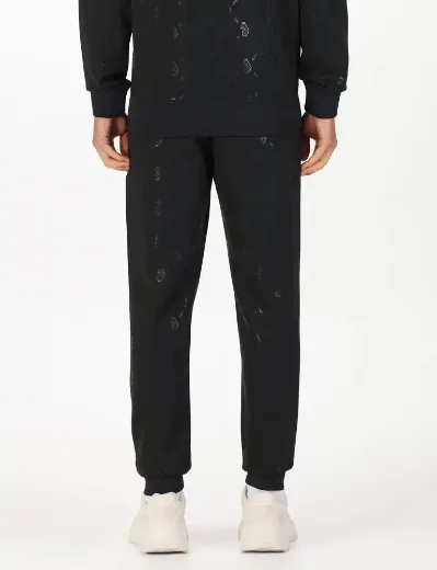 Luke Est1977 Golden Balls Printed Joggers | Black