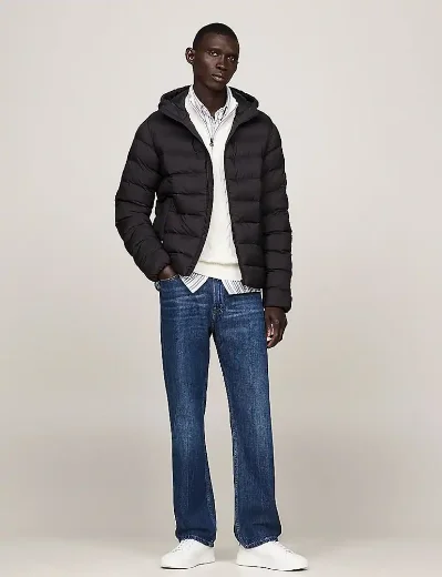 Tommy Hilfiger Mid Weight Hooded Jacket | Black