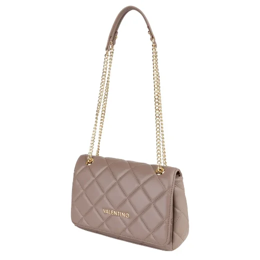 Valentino Ocarina Quilted Flap Shoulder Bag | Taupe