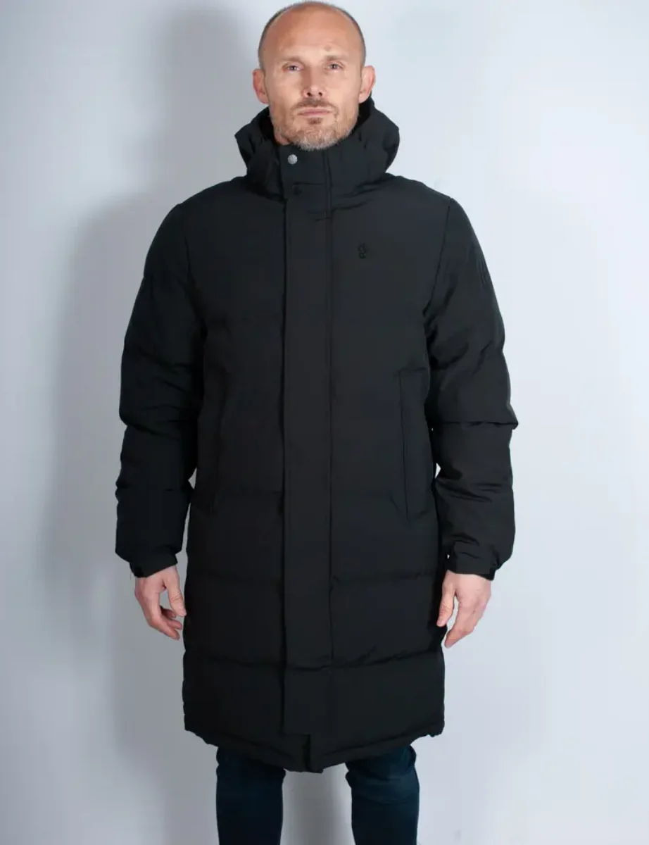 Luke EST 1977 Long Auckland Puffer Coat | Black