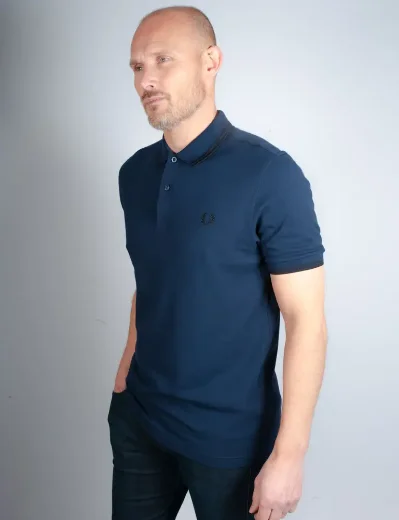 Fred Perry Twin Tipped Polo Shirt | Dark Carbon/Black