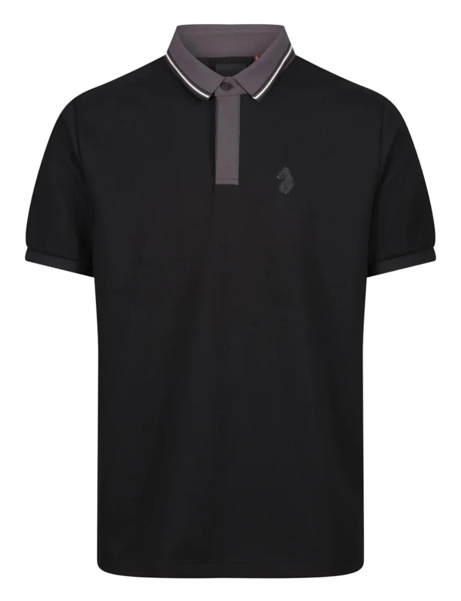 Luke EST 1977 Leo Polo Shirt | Black