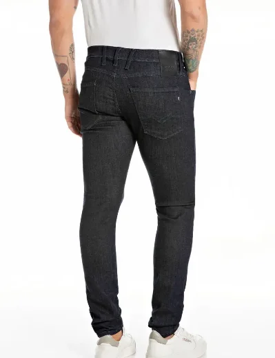 Replay Anbass Hyperflex Slim Fit Jeans | Rinsed