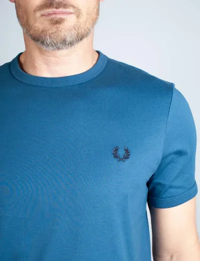 Fred Perry Ringer T-Shirt | Midnight Blue