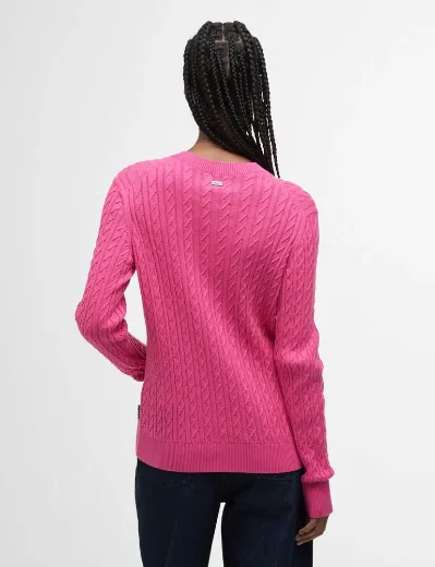 Barbour Hartland Crew Knitted Jumper | Rose Pink