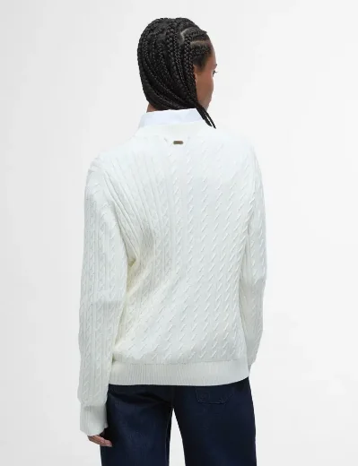 Barbour Hartland Crew Knitted Jumper | Cloud