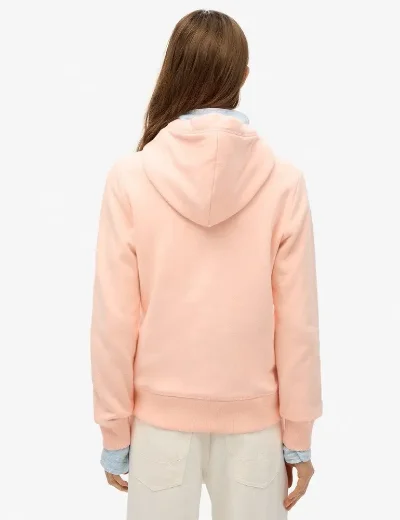 Superdry Essential Logo Zip Hoodie | Pale Rose Pink