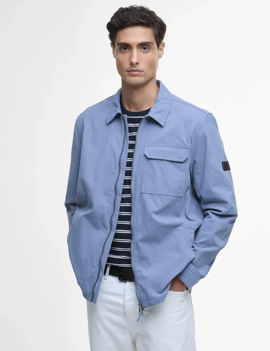 Barbour International Maze Peached Overshirt | Washed Blue