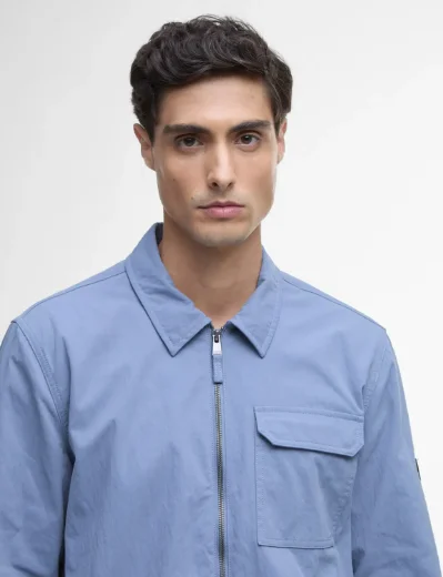 Barbour International Maze Peached Overshirt | Washed Blue