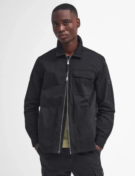 Barbour International Maze Peached Overshirt | Black Barbour International Maze Peached Overshirt | Black