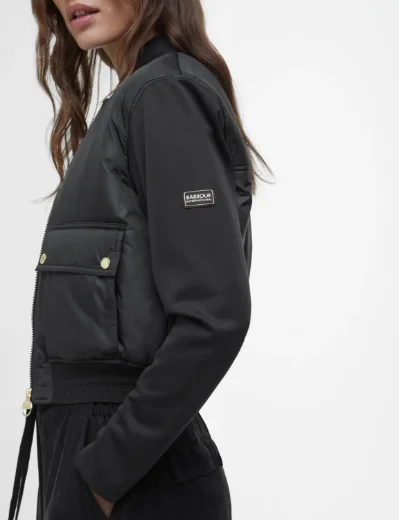 Women's Barbour International Emerson Quilted Sweat | Black