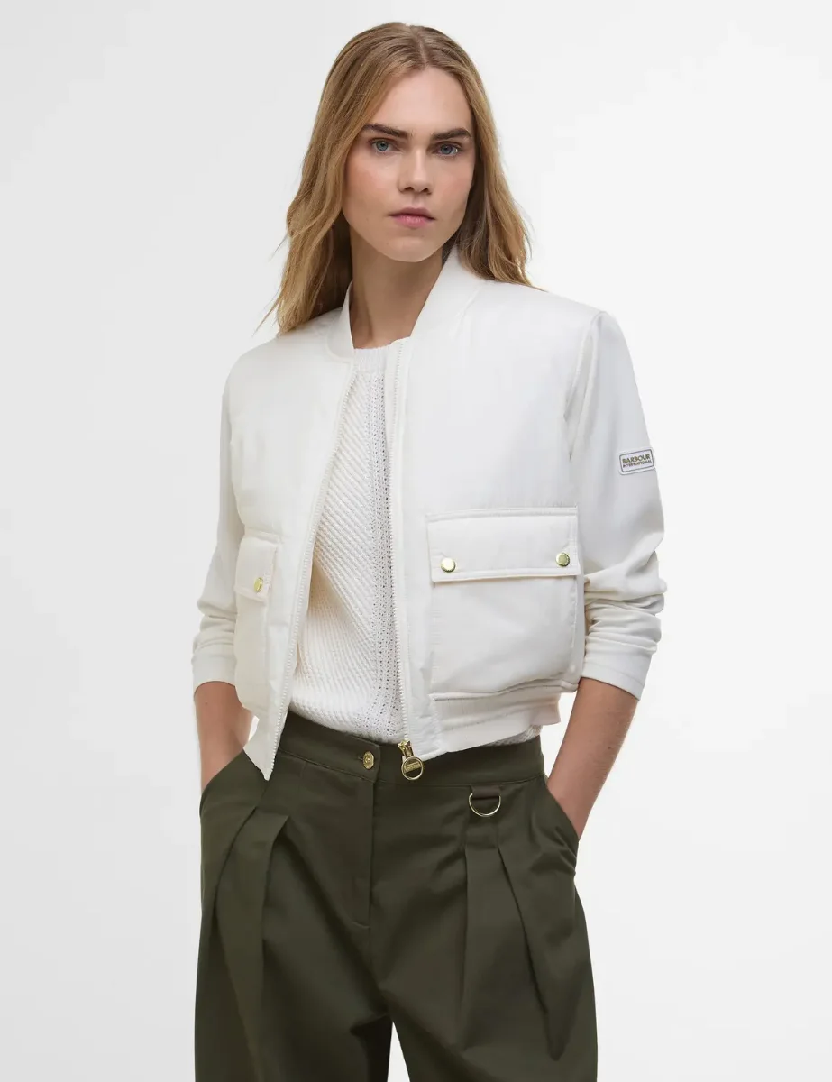 Women's Barbour International Emerson Quilted Sweat | Neutral