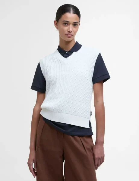 Women's Barbour Hartland Sleeveless Jumper | Cloud Women's Barbour Hartland Sleeveless Jumper | Cloud