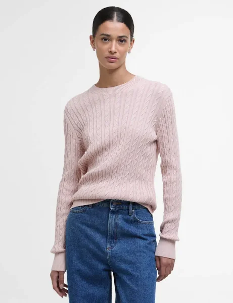 Barbour Women's Hartland Knitted Jumper | Primrose Pink Barbour Women's Hartland Knitted Jumper | Primrose Pink