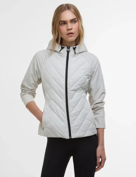 Women's Barbour International Dakota Quilted Sweat | Silver Birch Women's Barbour International Dakota Quilted Sweat | Silver Birch