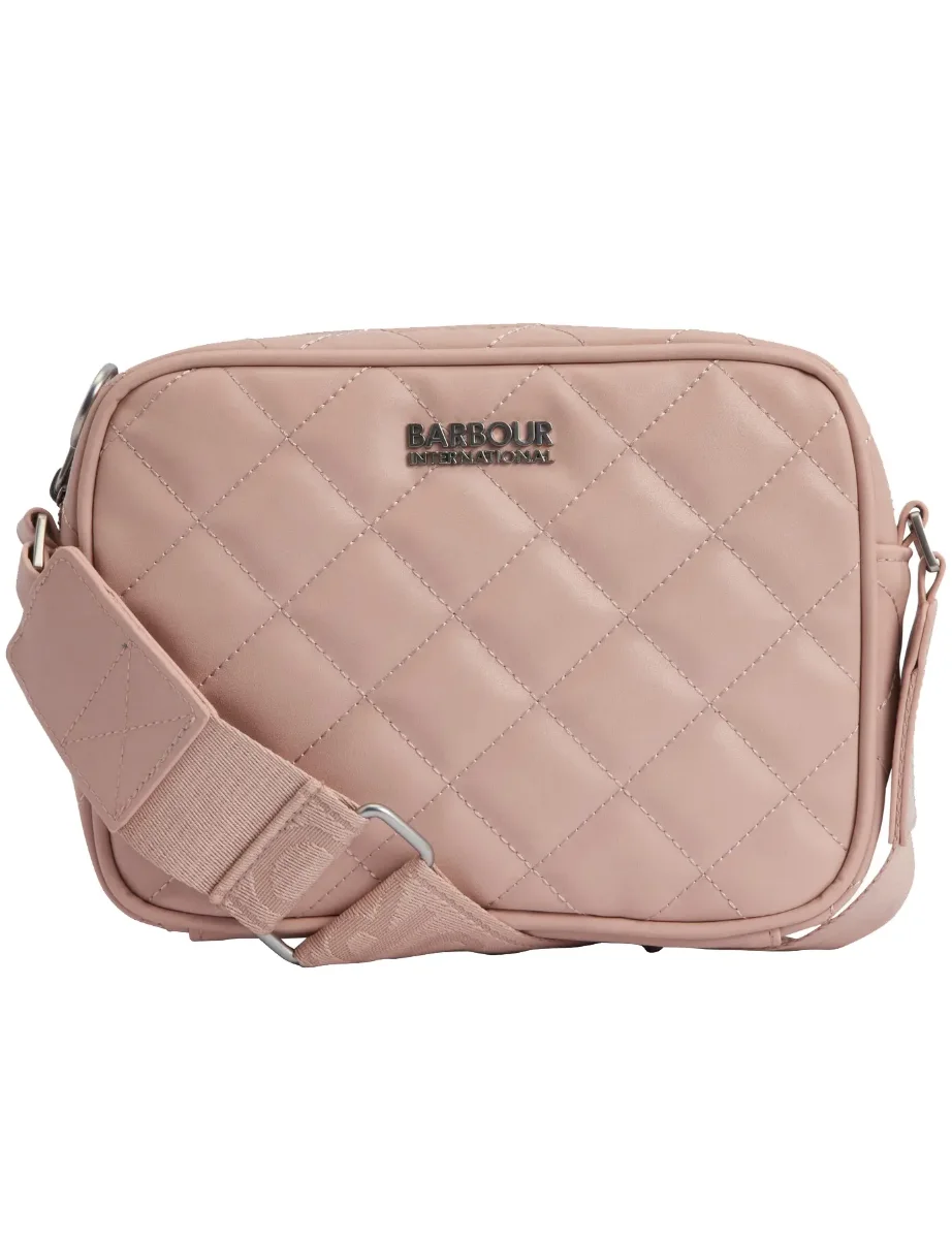 Barbour International Women's Sloane Quilted Crossbody bag | Pale Mauve