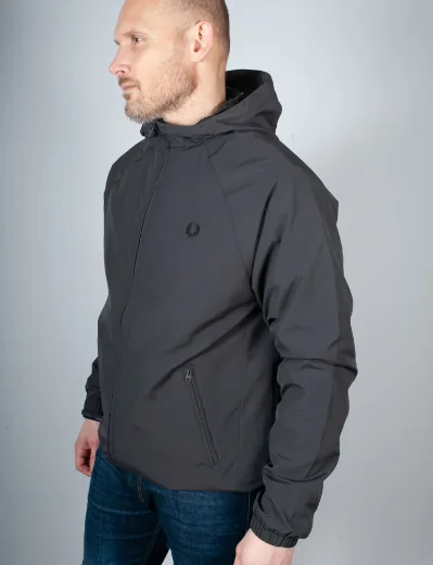 Fred Perry Taslan Hooded Shell Jacket | Anchor Grey