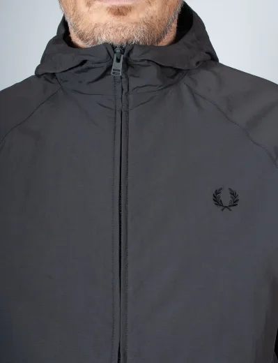 Fred Perry Taslan Hooded Shell Jacket | Anchor Grey