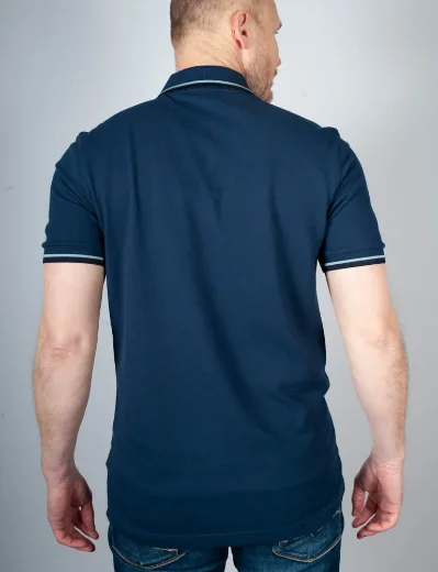 Fred Perry Twin Tipped Polo | Tennis Blue / Silver Blue / Navy