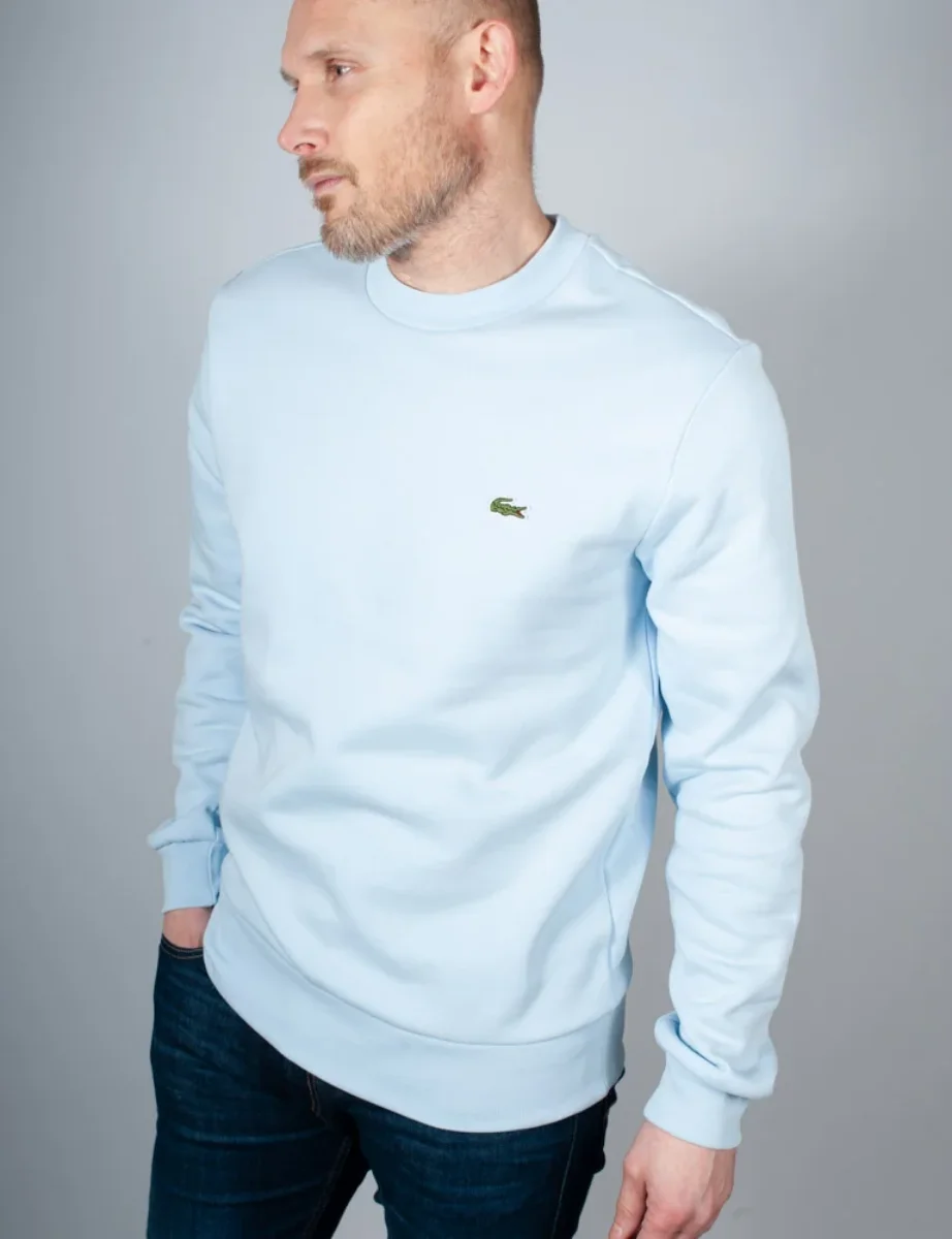 Lacoste Fleece Crew Neck Sweatshirt | Light Blue