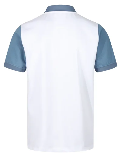 Luke Saddleworth Polo Shirt | White/Denim Blue