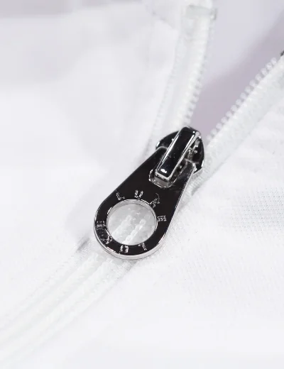 Luke Caltech Zip Polo | White