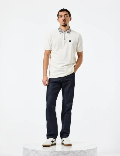 Weekend Offender Lachine Jacquard Rib Polo | Ghost/Mid House Check