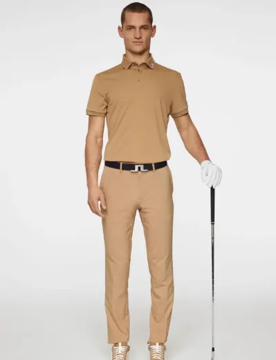 J.Lindeberg Tour Tech Polo | Tiger eye