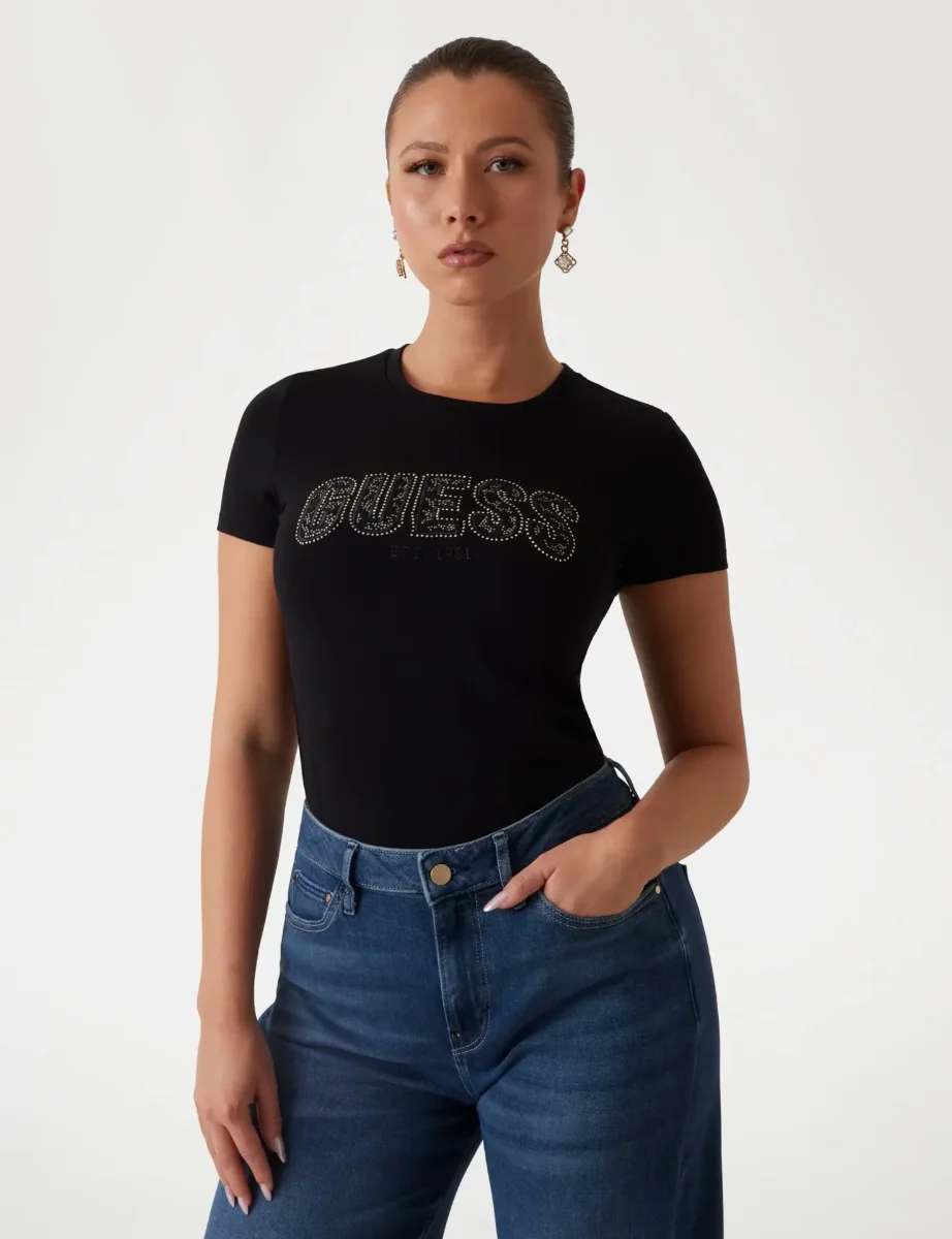Guess Slim-Logo T-shirt | Black