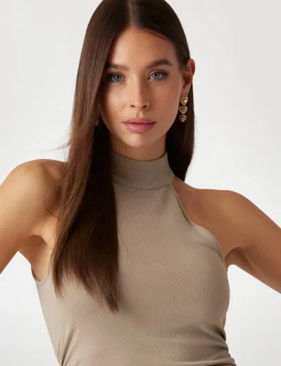 Guess Womens Bodycon Midi Dress | Beige