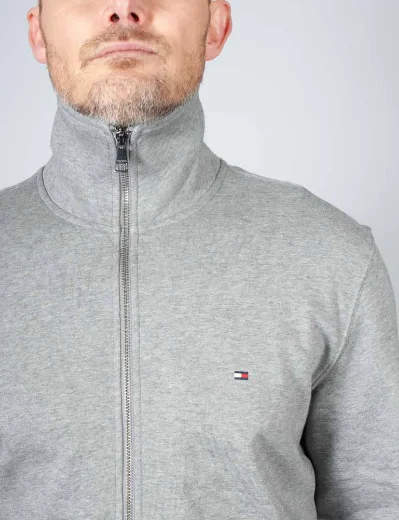 Tommy Hilfiger Essential Terry Zip-Thru Sweatshirt | Medium Grey Heather