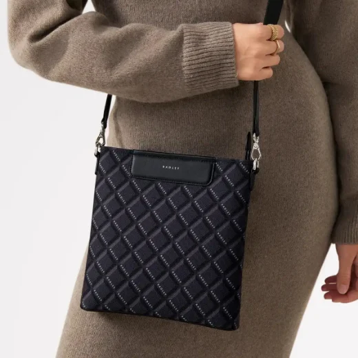 Radley Southwell Gardens Geo Print Crossbody Bag | Black
