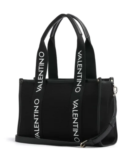 Valentino Candle Large Canvas Tote | Black