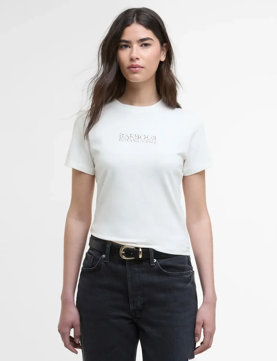 Barbour International Harley T-shirt | Off White