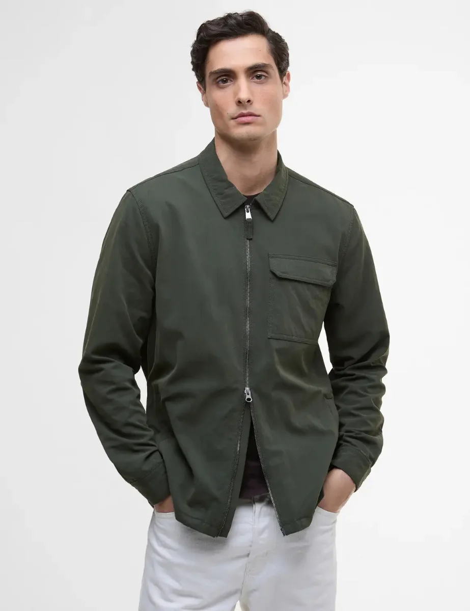 Barbour International Maze Peached Overshirt | Sage