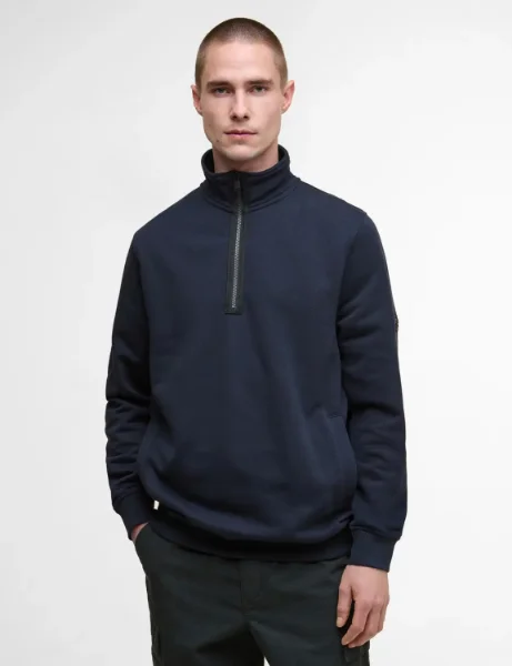 Barbour International Outline Funnel Neck Sweat | Navy Barbour International Outline Funnel Neck Sweat | Navy