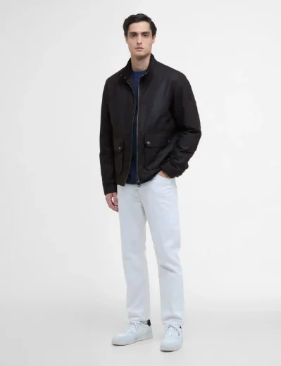 Barbour International Lutlaw Wax Harrington | Rustic