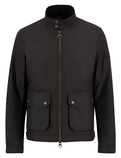 Barbour International Lutlaw Wax Harrington | Rustic