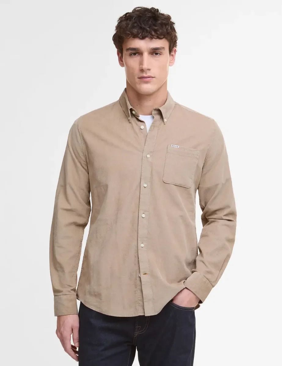 Barbour Ramsey Long Sleeve Cord Shirt | Washed Stone