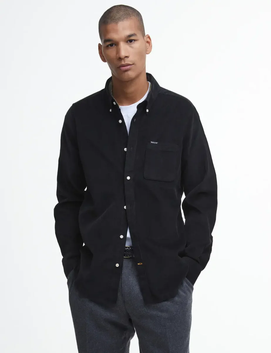 Barbour Ramsey Long Sleeve Cord Shirt | Black