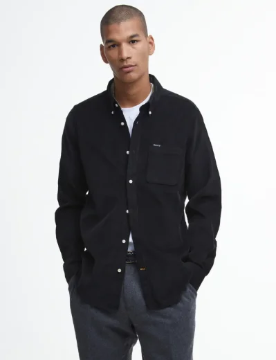 Barbour Ramsey Long Sleeve Cord Shirt | Black