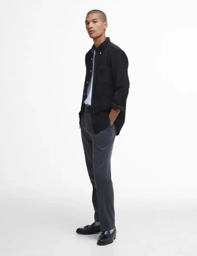 Barbour Ramsey Long Sleeve Cord Shirt | Black