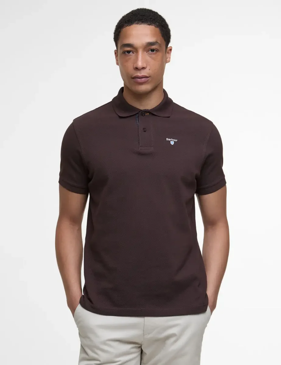 Barbour Tartan Pique Polo | Dark Oak