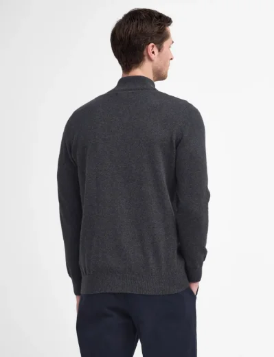 Barbour Cotton Half Zip Knit | Charcoal