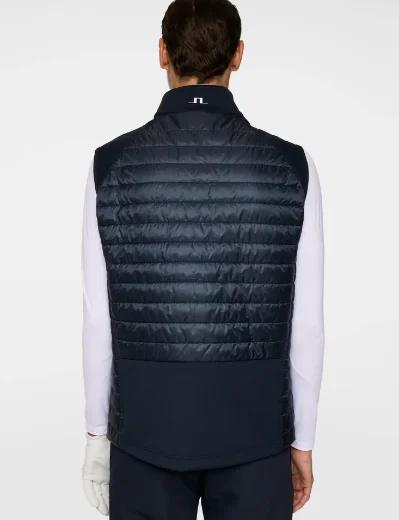 J.Lindeberg Hayden Quilt Hybrid Vest | Navy