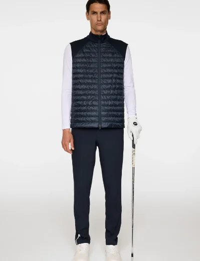 J.Lindeberg Hayden Quilt Hybrid Vest | Navy