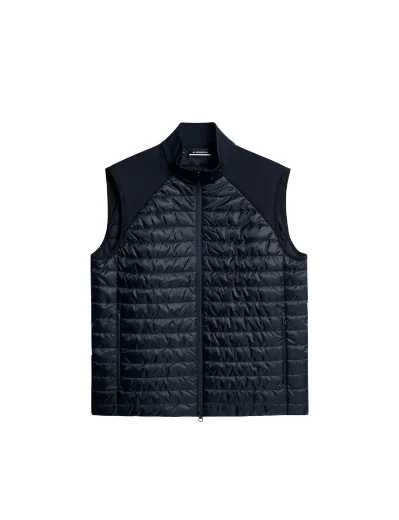 J.Lindeberg Hayden Quilt Hybrid Vest | Navy